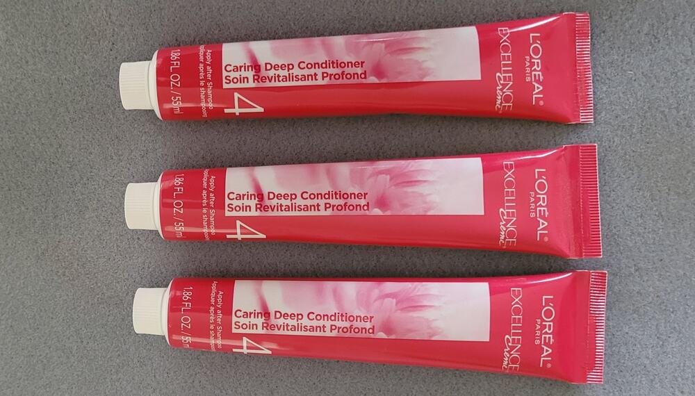 LOREAL EXCELLENCE Creme Caring Deep Conditioner--Lot of 3/1.86 Fl. OZ. ea New!